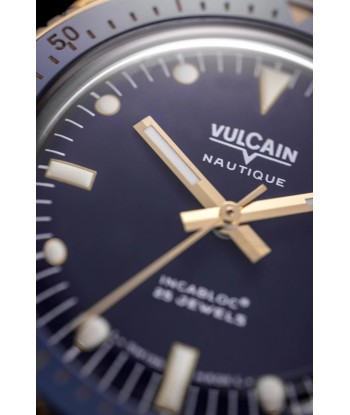 Vulcain Watch - Skindiver Nautique 38mm - Gold & Blue pour bénéficier 