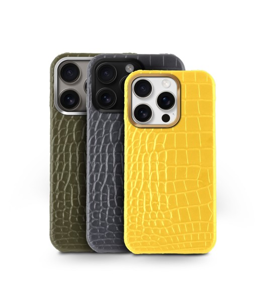 Leather iPhone case / cover - iPhone 16 ( Pro & Pro Max only ) - Genuine alligator vente chaude votre 