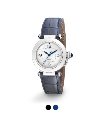 ​Cartier Pasha - Leather watch strap - Alligator (black, blue) votre