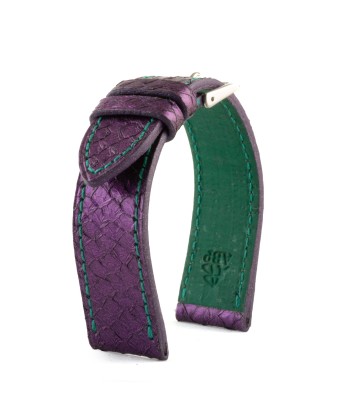 ​Eco-friendly "Upcycling"" watch strap - Purple salmon solde