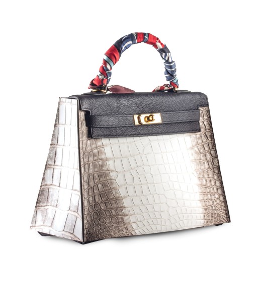 Leather Cover for Hermès Kelly & Birkin Bags - "Himalaya" type crocodile (Bag not included) Voir les baskets