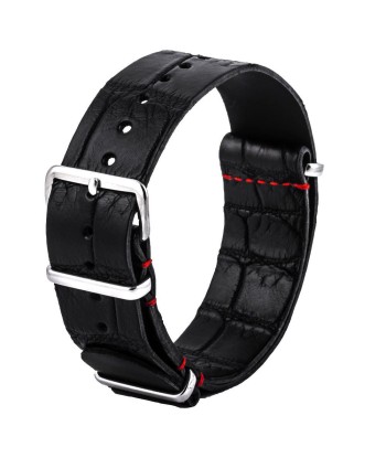 Tag Heuer Carrera - Bracelet montre nato cuir - Alligator noir commande en ligne