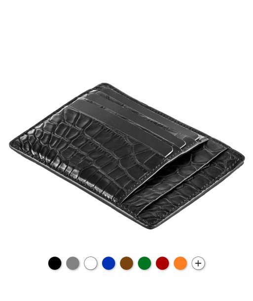 Etui cartes bancaires XXL «Platinum» - Alligator basket pas cher