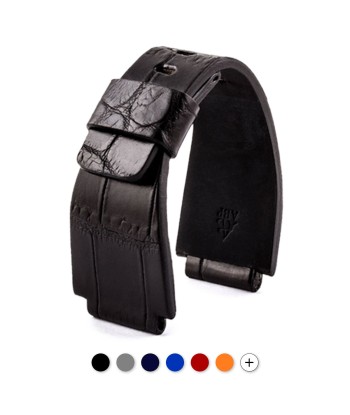 Bell & Ross - Bracelet montre cuir - Alligator sauvage (noir, gris, bleu, rouge, orange...) 50-70% off 