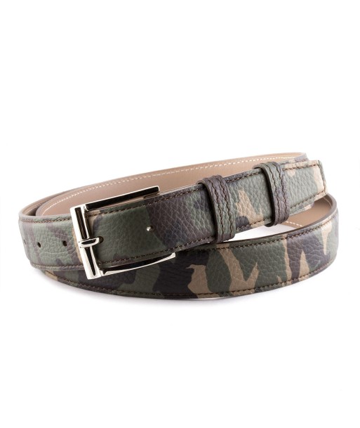 Ceinture cuir classique - Veau camo ou a consommer sur place