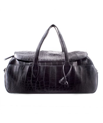 Sac de voyage cuir - Alligator noir l'achat 