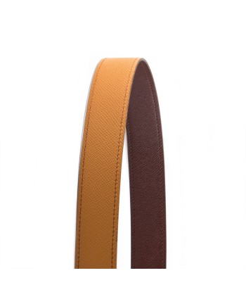 Ceinture réversible type Hermès - Veau grainé - Bicolore d'Europe débarque