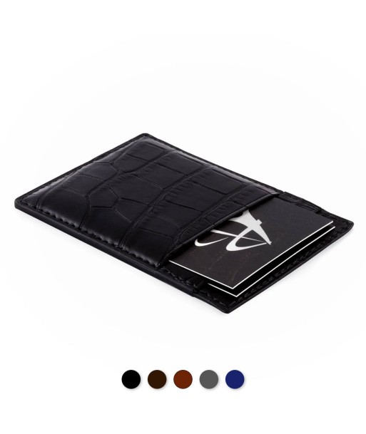 Etui cuir cartes bancaires vertical «Platinum» - Alligator commande en ligne