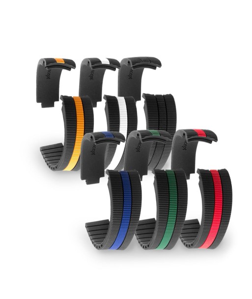 Rolex – Bracelet-montre caoutchouc R Strap "Racer" - Rubber (blanc, rouge, orange...) 50% de réduction en Octobre 2024