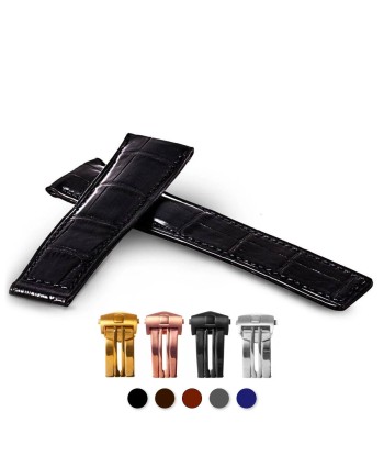 Tag Heuer - Bracelet-montre cuir - Alligator (noir, marron foncé, marron moyen, gris, bleu) solde