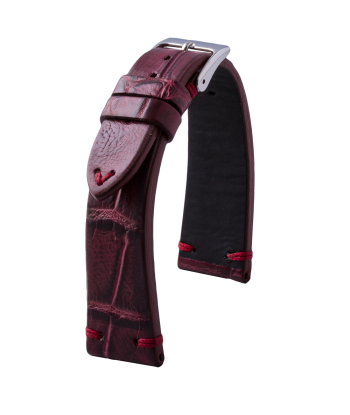 Bracelet Vintage - Bracelet-montre cuir - Alligator (noir, marron, kaki, bordeaux, rouge, violet) prix pour 