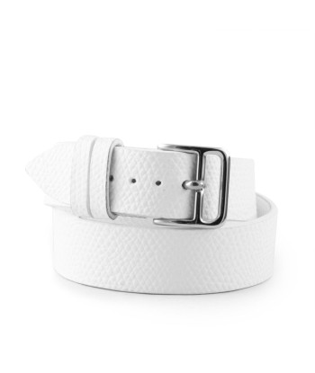 Bracelet ornemental cuir type Hermès - Veau grainé (noir, marron, blanc, rouge...) Pour