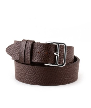 Bracelet ornemental cuir type Hermès - Veau grainé (noir, marron, blanc, rouge...) Pour