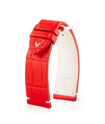 Bracelet montre cuir - Canada - Alligator rouge Comparez plus de prix