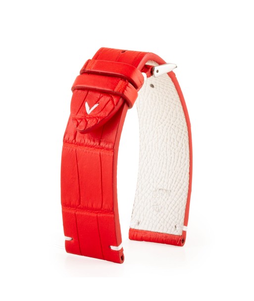 Bracelet montre cuir - Canada - Alligator rouge Comparez plus de prix