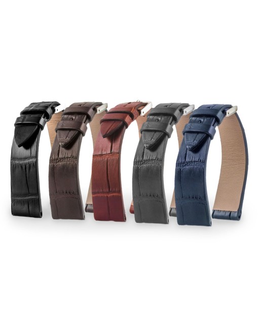 Jaeger Lecoultre Reverso - Bracelet montre cuir - Alligator (noir, marron, gris, bleu) Comparez et commandez 