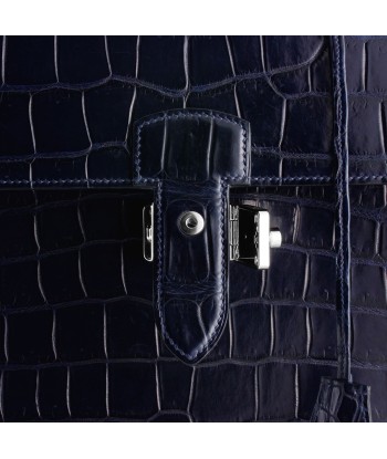 Serviette Business en Cuir - Alligator (noir, bleu) meilleur choix