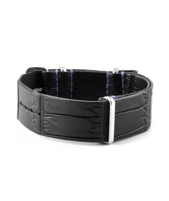 Rolex - Bracelet montre nato - Alligator (noir, bleu) en ligne