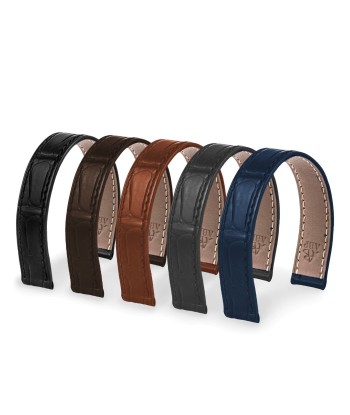 Bracelet-montre cuir - Poiray - Alligator (noir, marron, gris, bleu) sélection de produits