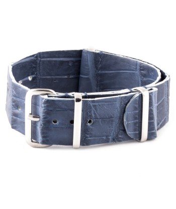 Bracelet-montre Nato 100% Wild cuir - Alligator sauvage (noir, marron, bleu, gris...) livraison gratuite