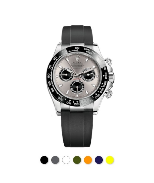 Rolex - Rubber B - Bracelet caoutchouc pour Daytona Oysterflex SwimSkin® Alligator & Ballistic pas cher