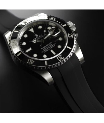 Rolex - Rubber B - Bracelet caoutchouc pour Submariner 40mm Ceramic - Série boucle ardillon commande en ligne