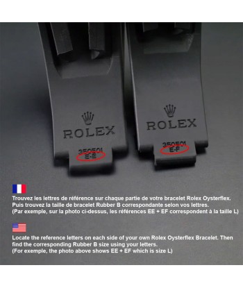 Rolex - Rubber B - Bracelet caoutchouc pour Daytona Oysterflex SwimSkin® Alligator & Ballistic pas cher