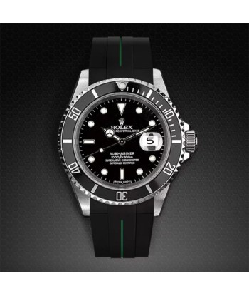 Rolex - Rubber B - Bracelet caoutchouc pour Submariner 40mm Non-Ceramic - Série boucle ardillon la livraison gratuite