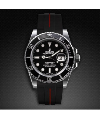 Rolex - Rubber B - Bracelet caoutchouc pour Submariner 40mm Ceramic - Série boucle ardillon commande en ligne