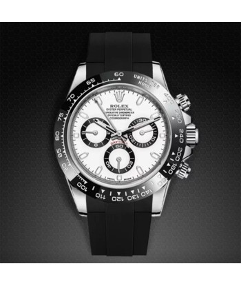 Rolex - Rubber B - Bracelet caoutchouc Daytona Ceramic Bezel Oyster Bracelet - Série classique basket pas cher