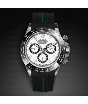 Rolex - Rubber B - Bracelet caoutchouc Daytona Ceramic Bezel Oyster Bracelet - Série classique basket pas cher