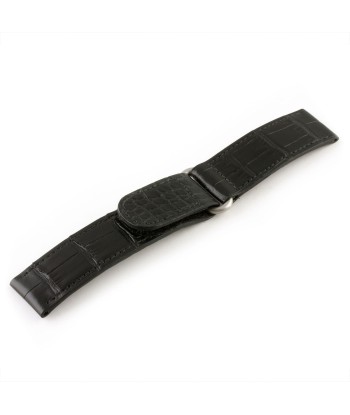 Velcro leather watch band - Alligator Fin de série