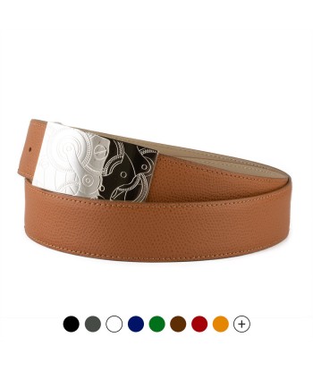 Hermès style leather belt - Grained calf du meilleur 