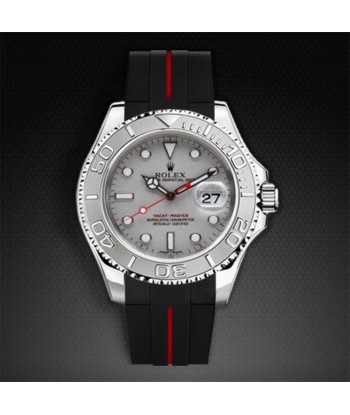 Rolex - Rubber B - Bracelet caoutchouc pour Yachtmaster 40mm - Série classique brillant des détails fins