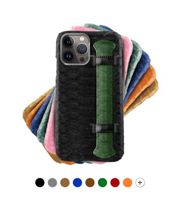 Leather iPhone case / cover - iPhone 13 ( Pro / Max / Mini ) - Python skin Véritable concentré