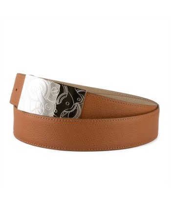 Hermès style leather belt - Grained calf du meilleur 