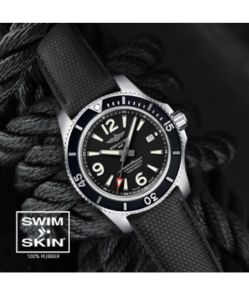 Breitling - Rubber B - Bracelet caoutchouc pour Superocean 46mm - Swimskin® Paris Déstockage Promo