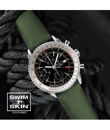 Breitling - Rubber B - Bracelet caoutchouc pour Navitimer 45 & 46mm - Swimskin® Fin de série