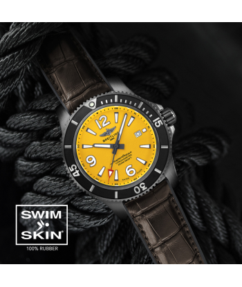 Breitling - Rubber B - Bracelet caoutchouc pour Superocean 46mm - Swimskin® Paris Déstockage Promo