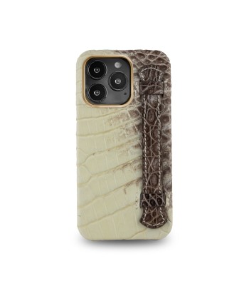 Coque cuir " Strap case " Himalaya pour iPhone 13 ( Pro / Max ) - Alligator Pour