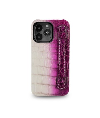 Coque cuir " Strap case " Himalaya pour iPhone 13 ( Pro / Max ) - Alligator Pour