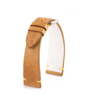 Tribute to Expo 2020 Dubai - Leather watch band - Alligator and camel (white / brown / yellow) vente chaude votre 