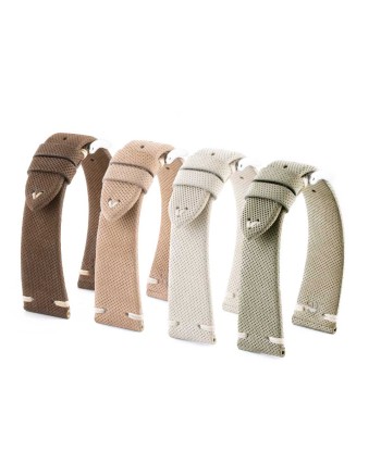 ​Capsule collection - "Soft Grip" leather watch band - Calf (brown, light brown, beige, kaki) sélection de produits