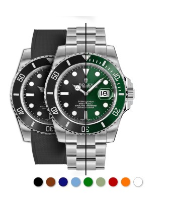 Rolex – R strap Premium - Bracelet-montre caoutchouc motif cordura pour Submariner 40mm ceramique (2010 - 2019) & boucle Glidelock 2 - 3 jours ouvrés.