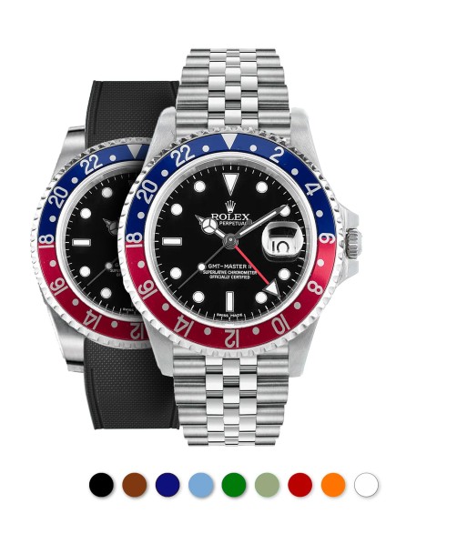 Rolex – R strap Premium - Bracelet-montre caoutchouc motif cordura pour GMT Master II non-céramique & bracelet Jubilé offre 