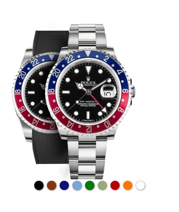 Rolex – R strap Premium - Bracelet-montre caoutchouc motif cordura pour GMT Master II non-céramique & bracelet Oyster soldes