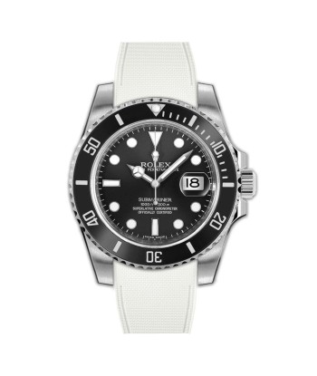 Rolex – R strap Premium - Bracelet-montre caoutchouc motif cordura pour Submariner 40mm non-ceramique (pre 2010) & boucle Oyster Profitez des Offres !