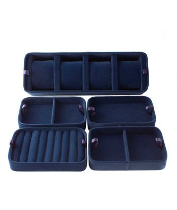 Watch and jewelry box "Vendôme" - Travel case for 4 watches - Blue, black s'inspire de l'anatomie humaine