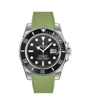 Rolex – R strap Premium - Bracelet-montre caoutchouc motif cordura pour Submariner 40mm non-ceramique (pre 2010) & boucle Oyster Profitez des Offres !