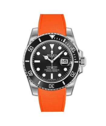 Rolex – R strap Premium - Bracelet-montre caoutchouc motif cordura pour Submariner 40mm non-ceramique (pre 2010) & boucle Oyster Profitez des Offres !